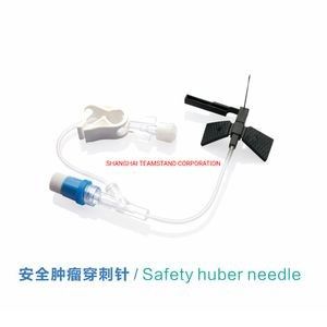CE ISO13485 Certified Disposable Medical Infusion Set Non Coring Safety Huber Needle